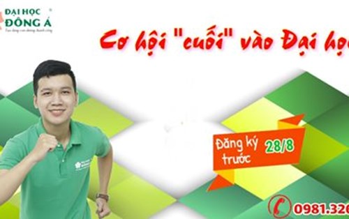 Thông báo xét tuyển đợt bổ sung 2019 - ĐH Đông Á