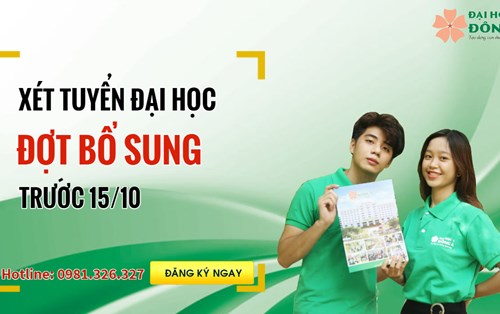 ĐH Đông Á tiếp tục nhận hồ sơ xét tuyển Đại học đợt bổ sung trước 18/10